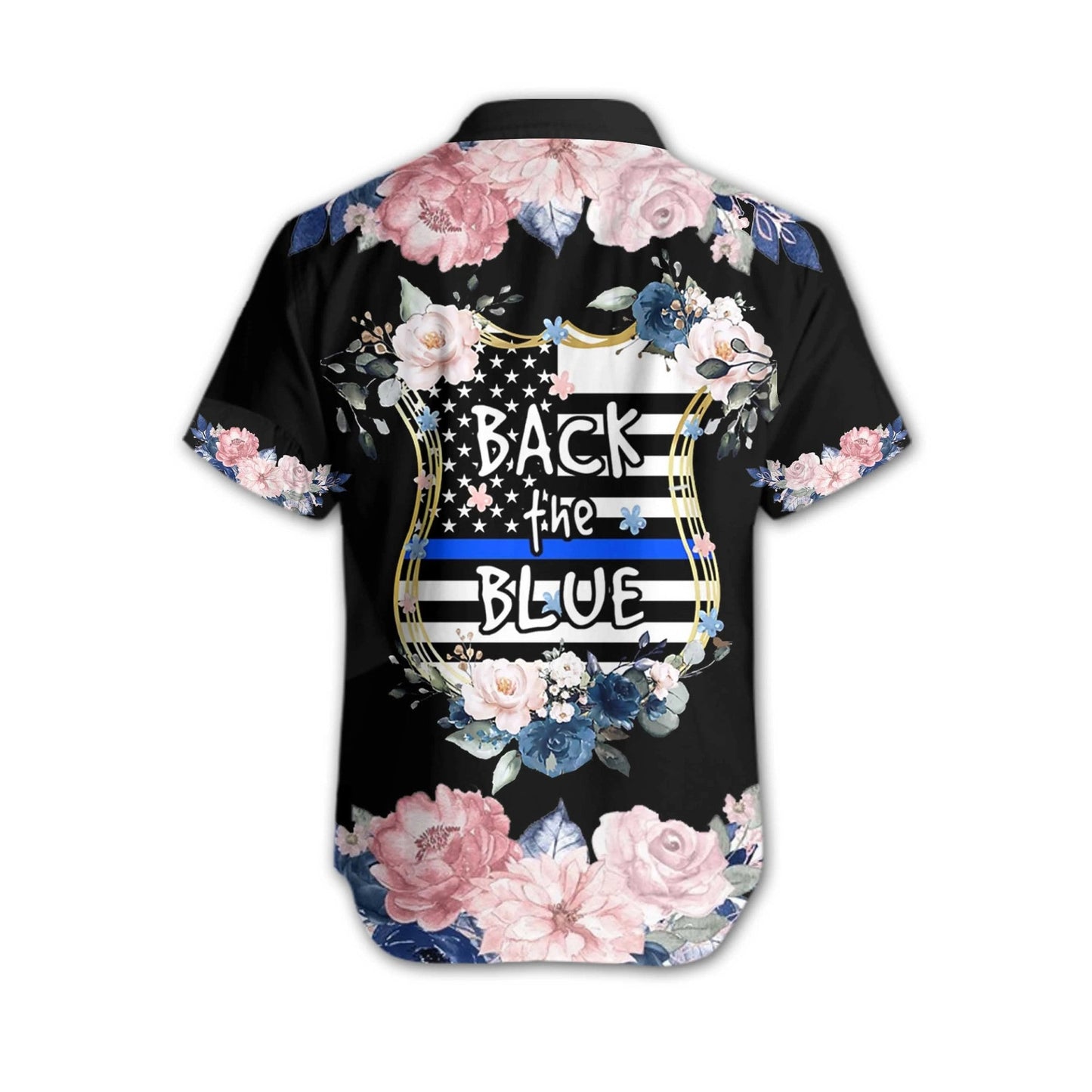 Flower Blossoming Back The Blue Design Hawaiian Shirt,Hawaiian Shirt Gift, Christmas Gift