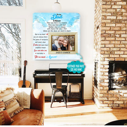 Memorial Picture Frame - Memorial Gifts - Sympathy Gifts Large Picture Frames - Loss of Father Gift - Loss of a Mother Sympathy Gifts For My dad in heaven