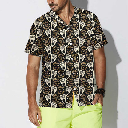 Black Magical Ouija Halloween Design Hawaiian Shirt, Hawaiian For Gift
