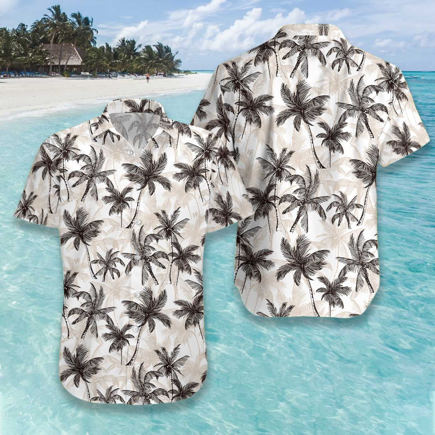Into Nature Tropical Vintage Palm Tree Hawaiian Shirt, Hawaiian For Gift
