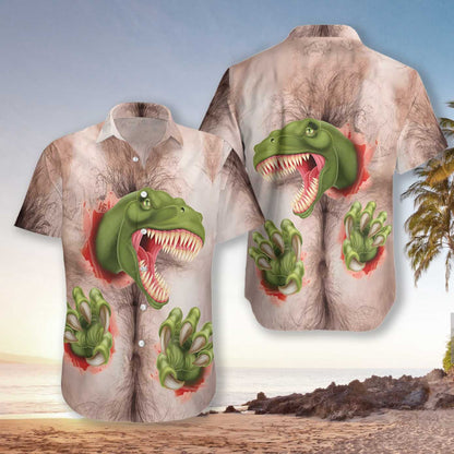 Carnivore From The Inside Dinosaur Unique Design Hawaiian Shirt, Hawaiian Shirt Gift, Christmas Gift