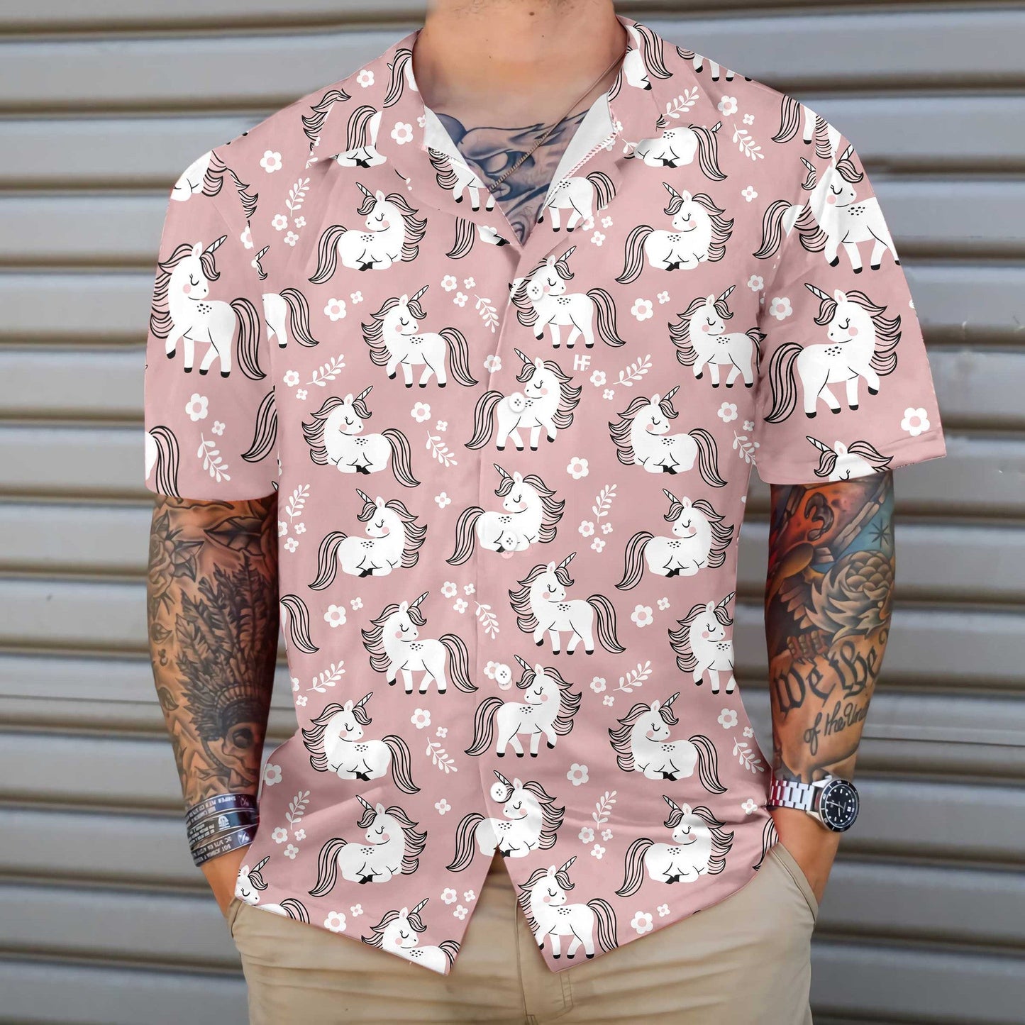 Lovely Baby Unicorn In The Magic Forest Hawaiian Shirt, Hawaiian For Gift