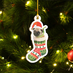 Merry Pugmas Ornaments Set, Merry Woofmas Ornaments, Funny Christmas Ornaments Family Gift Idea For Pug Lover