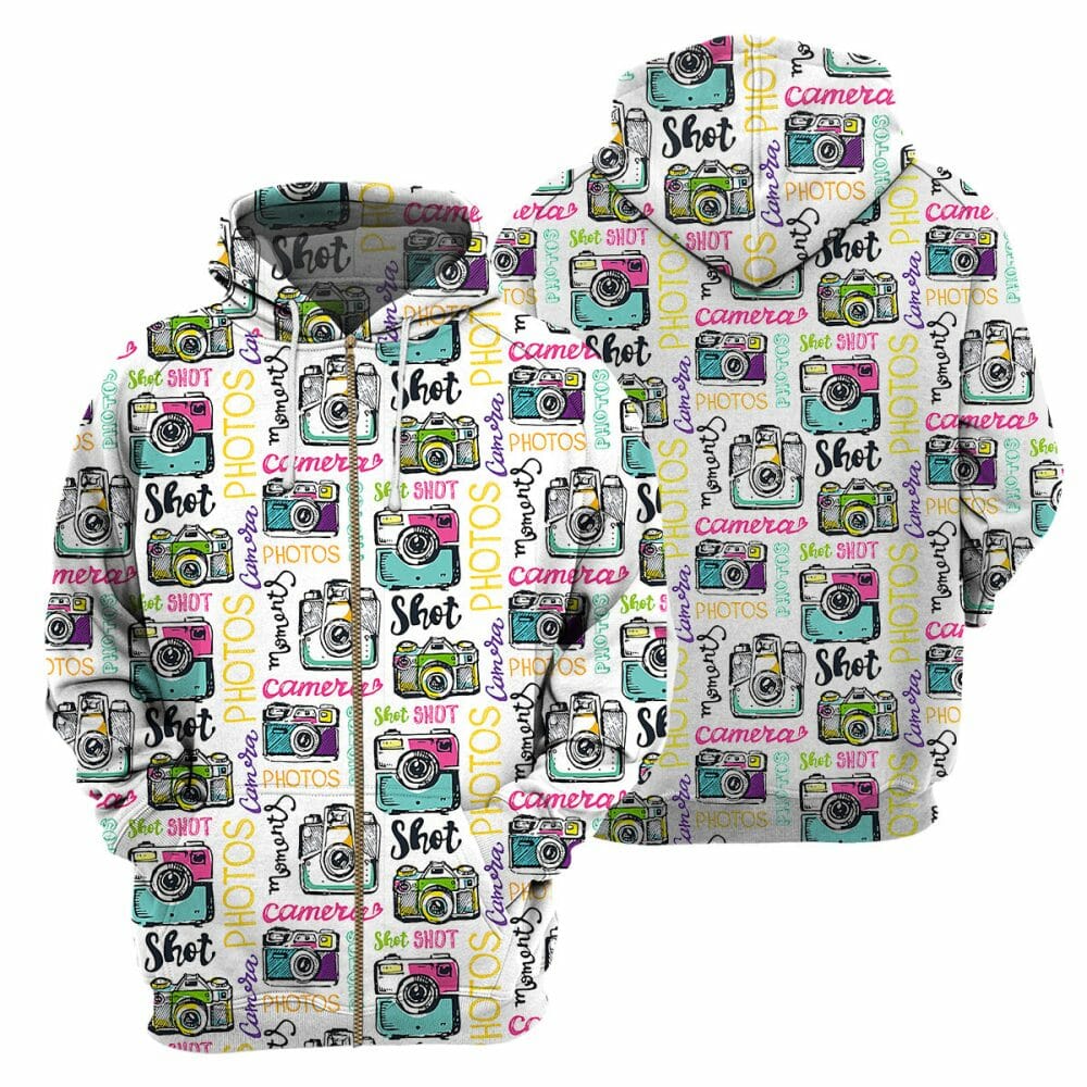 Vintage Camera - 3D All Over Printed Shirt Tshirt Hoodie Apparel