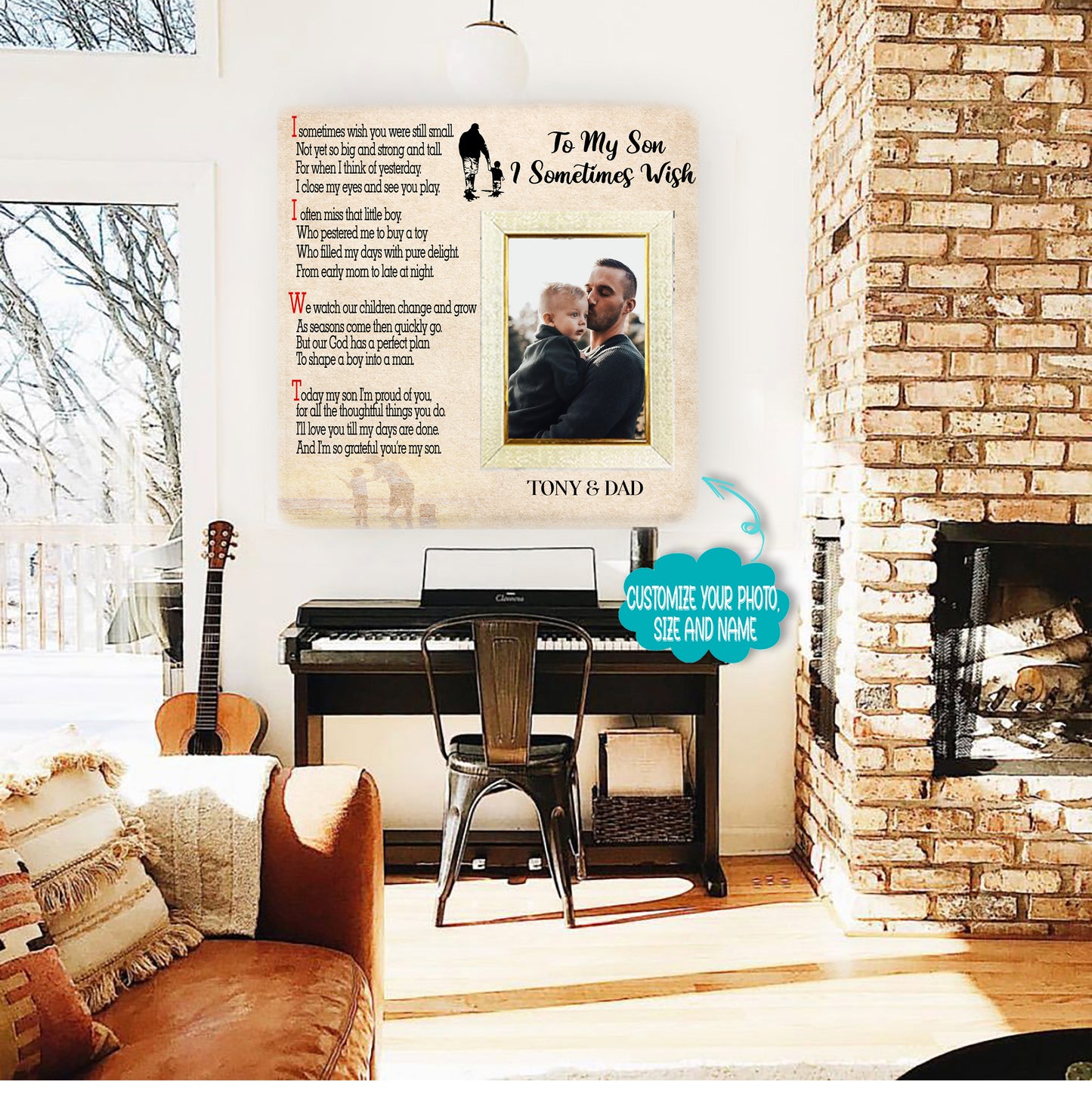 To my son i sometimes wish Picture Frames Gift For Family, dad mother's day, father's day