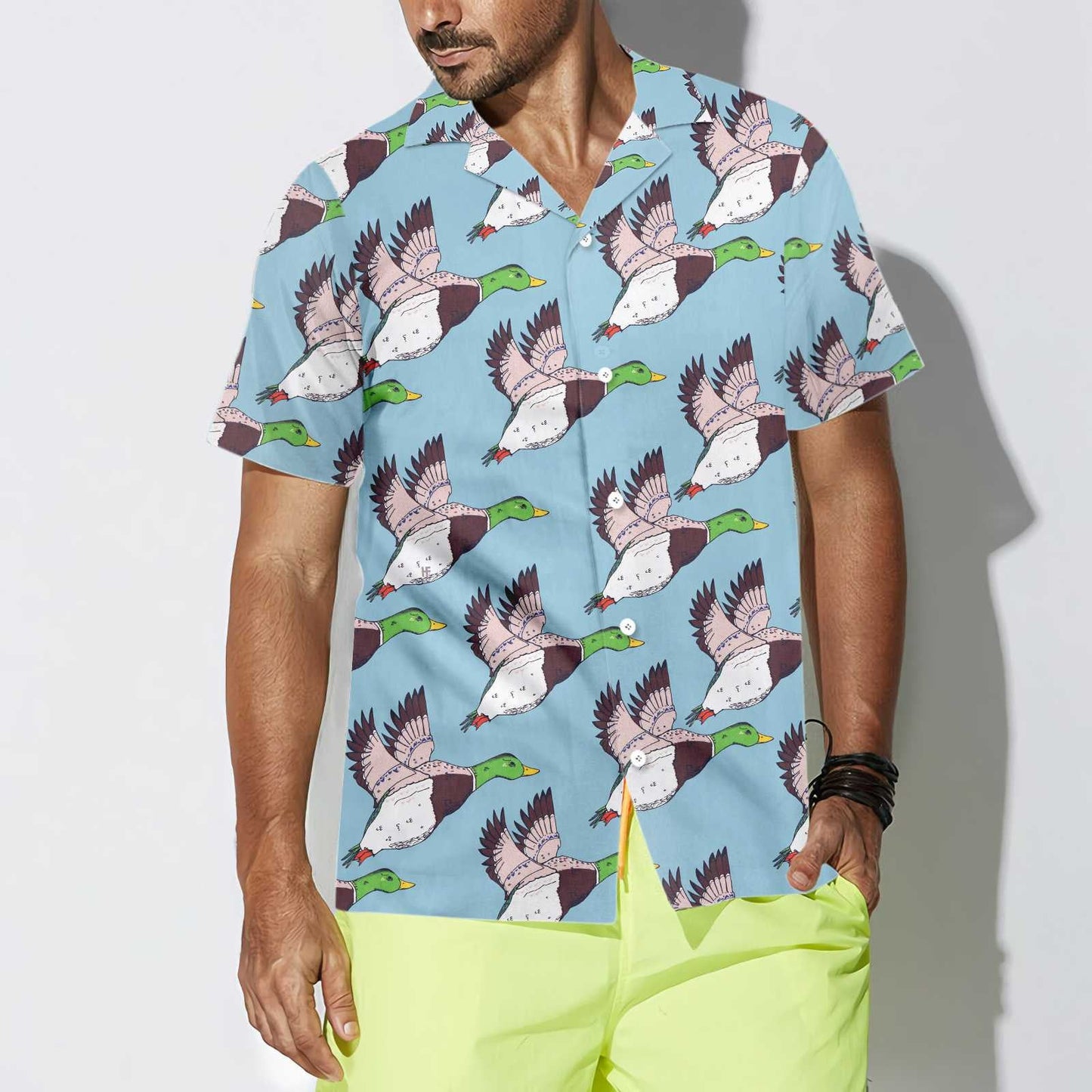 Flying Ducks Time Of Hunting Design Hawaiian Shirt,Hawaiian Shirt Gift, Christmas Gift