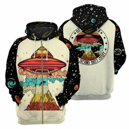 Ailen UFO Camping - 3D All Over Printed Shirt Tshirt Hoodie Apparel