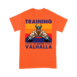 Funny Training To Enter Valhalla T-shirt, Funny Viking T-shirt, Viking Family Gift Idea For Men