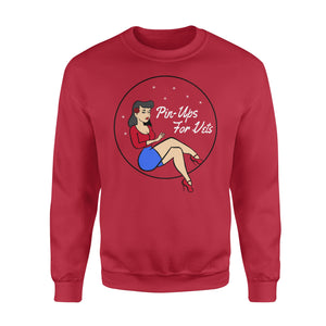 Pin-Ups for Vets funny sweatshirt gifts christmas ugly sweater for men and women