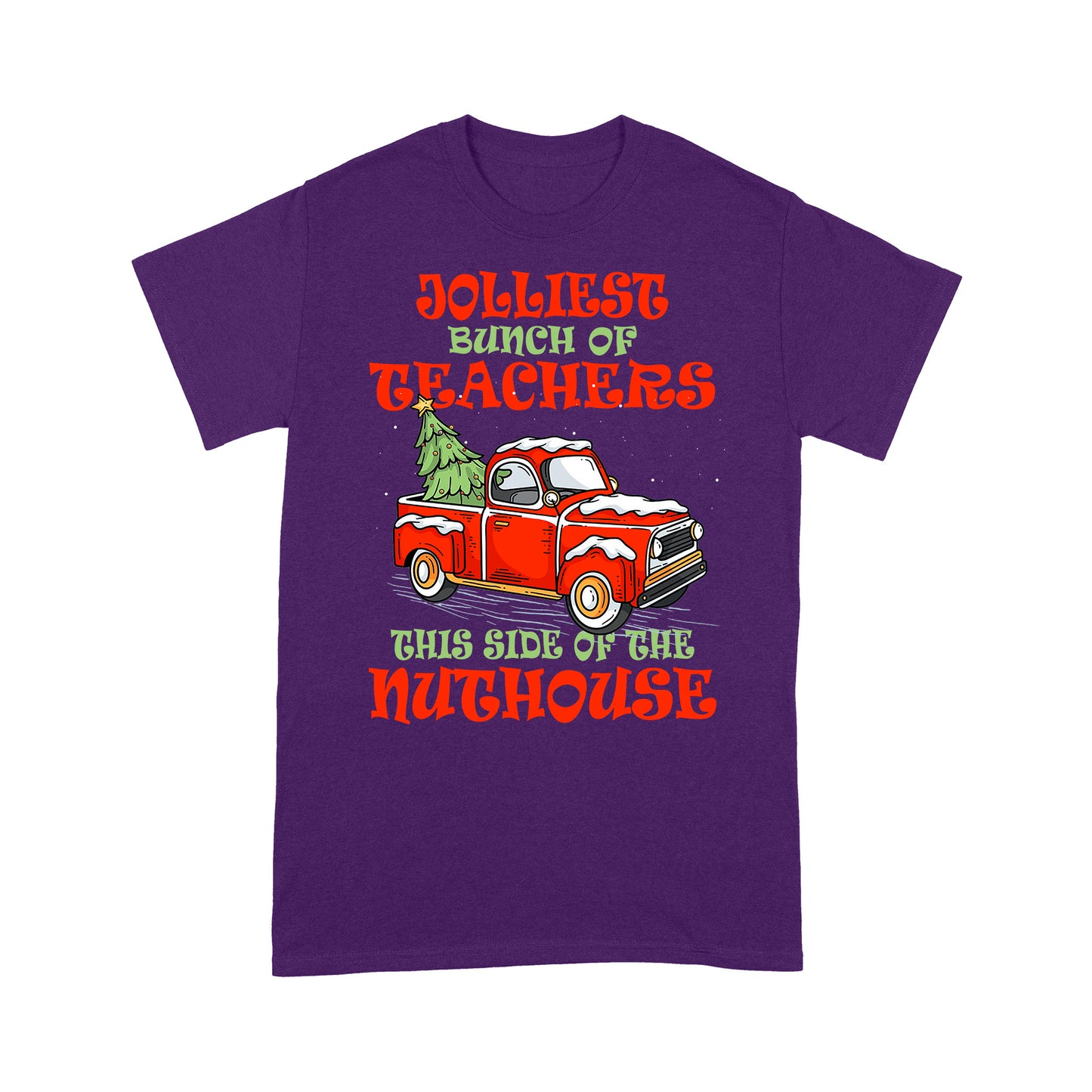 Jolliest Bunch Of Teachers Lustiges Weihnachtsgeschenk T-Shirt Geschenk für Weihnachten