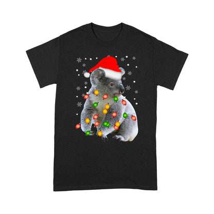 Koala mit Weihnachtsbeleuchtung passende Familie Geschenk T-Shirt Geschenk für Weihnachten