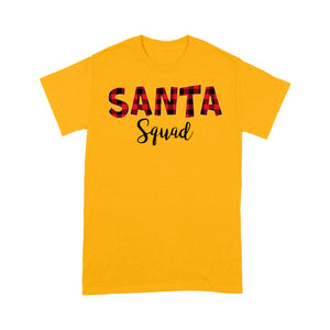 Santa Squad Funny Red Buffalo Plaid Family Gift - Standard T-shirt  Tee Shirt Gift For Christmas