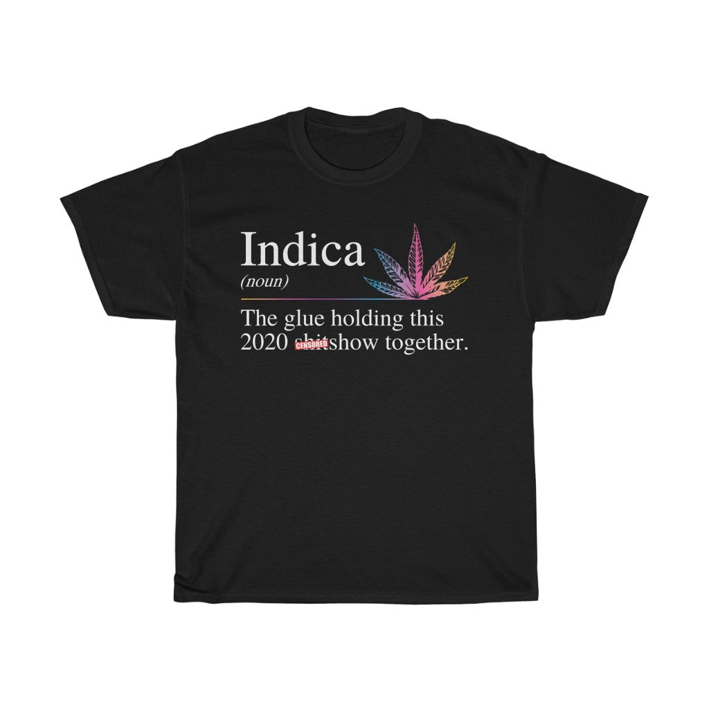 Indica sainmhíniú greannmhar Tee cadáis trom unisex