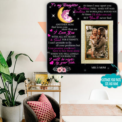 To my daughter at times i may upset you Mother & Daughter Engraved Wood Picture Frame Gift For Mother's Day