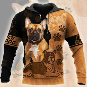 3D French Bulldog Custom Tshirt Hoodie Apparel