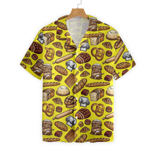 Vintage Bread And Pastry Food Hawaiian Shirt, Hawaiian Shirt Gift, Christmas Gift