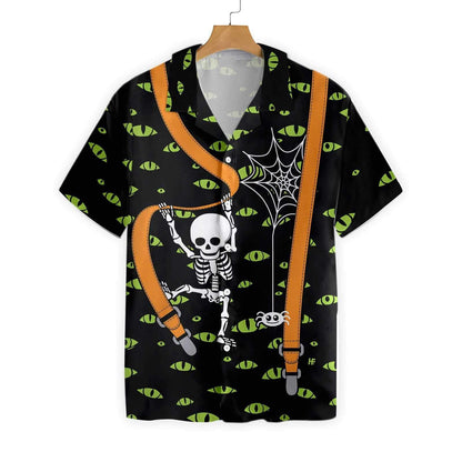 Great Halloween Skeleton And Monster Eyes Hawaiian Shirt,Hawaiian Shirt Gift, Christmas Gift