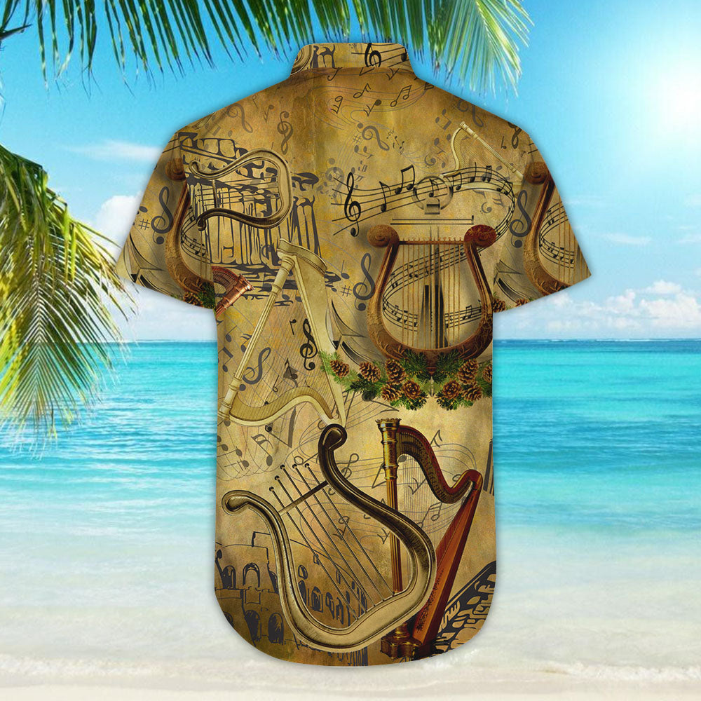 Ancient Harp Hawaiian Shirt, Christmas Gift