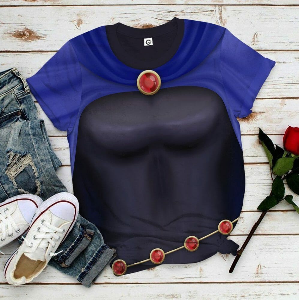 3D Teen Titan Raven Cosplay Custom Tshirt Hoodie Apparel