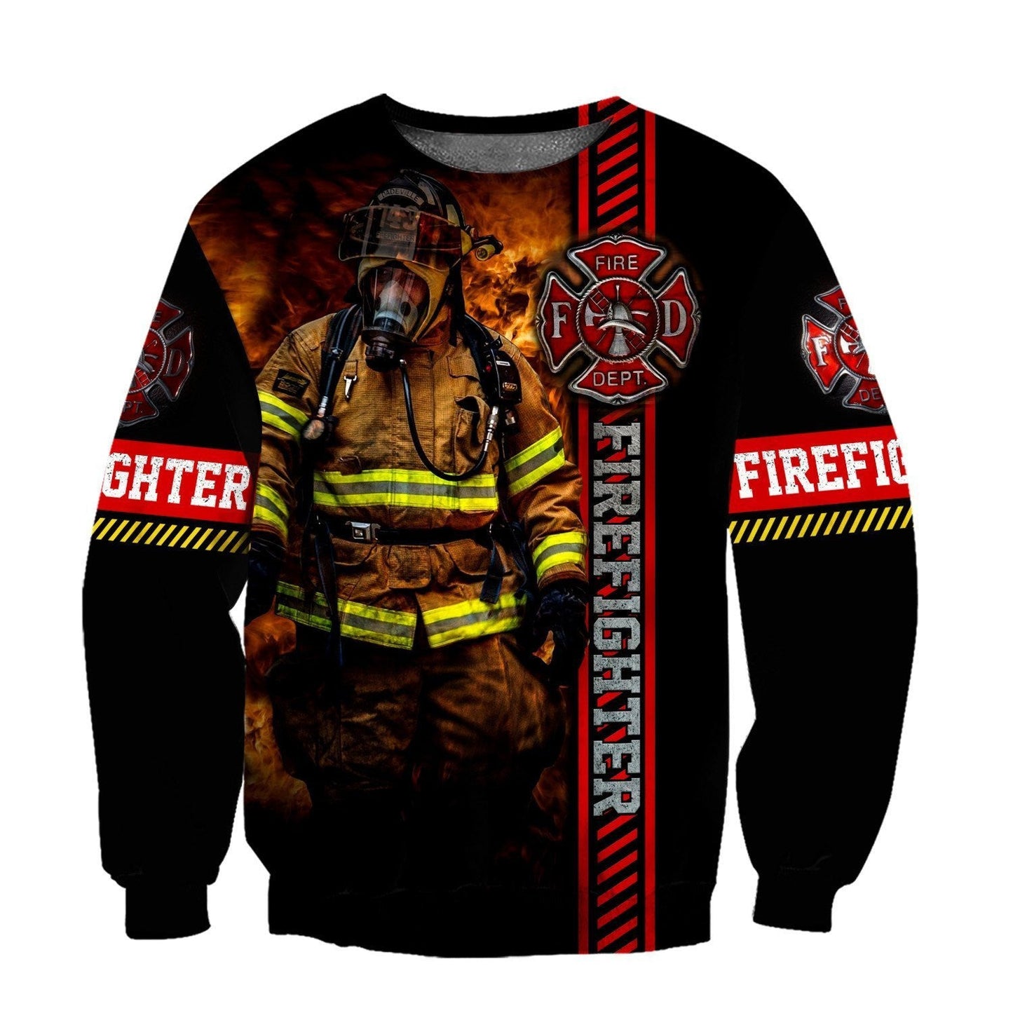 Brave Firefighter Theme Pretty Ornamental Hawaiian Shirt, Hawaiian For Gift