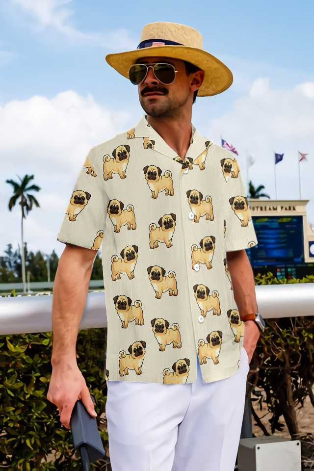 Enticing Cute Pugs For You Hawaiian Shirt, Hawaiian Shirt Gift, Christmas Gift