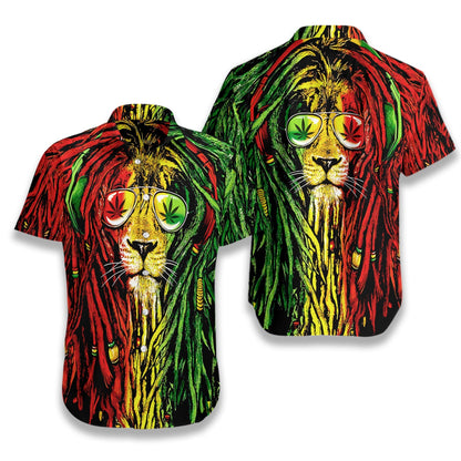 Dreadlocks Rasta Lion Hawaiian Shirt_Hawaiian Shirt Gift, Christmas Gift