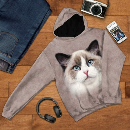 3D Ragdoll Cat Tshirt Hoodie Apparel