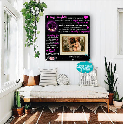 To my daughter once upon a time Mother & Daughter Engraved Wood Picture Frame Gift For Mother's Day