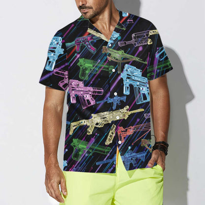 The Battle Is Calling Gun In Different Colors Design Hawaiian Shirt, Hawaiian Shirt Gift, Christmas Gift