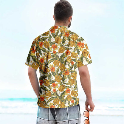 The Spring Tropical Banana Plant Hawaiian Shirt, Hawaiian Shirt Gift, Christmas Gift