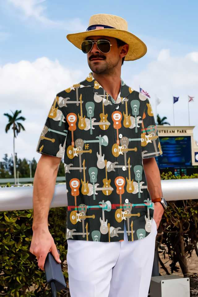 The Collection Of Electric Guitars Hawaiian Shirt,Hawaiian Shirt Gift, Christmas Gift