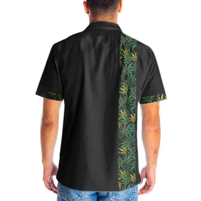 Black Background Retro Cannabis Marijuana Design Hawaiian Shirt,Hawaiian Shirt Gift, Christmas Gift