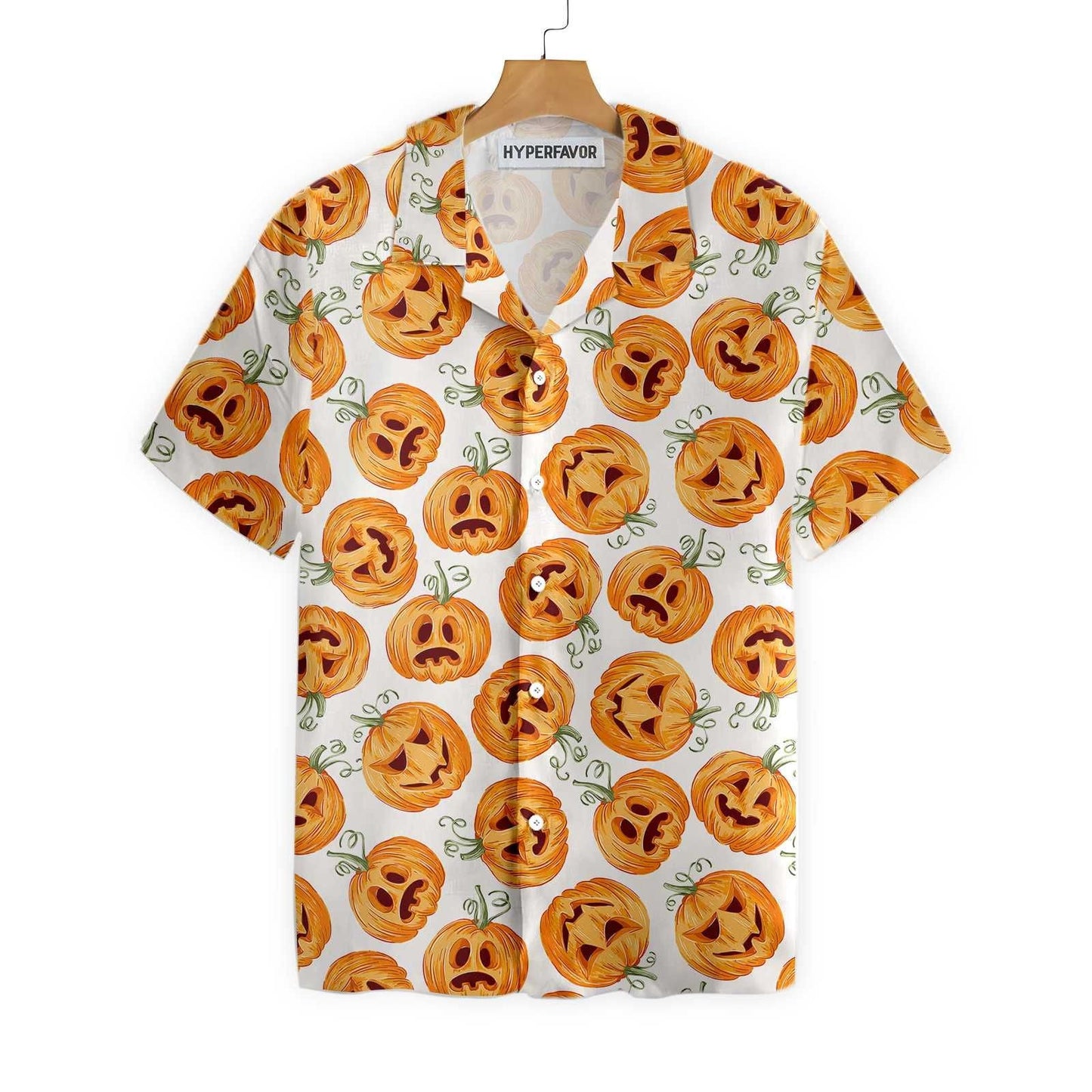 Pumpkin Pattern Halloween Hawaiian Shirt, Halloween Shirt For Men And Women,Hawaiian Shirt Gift, Christmas Gift