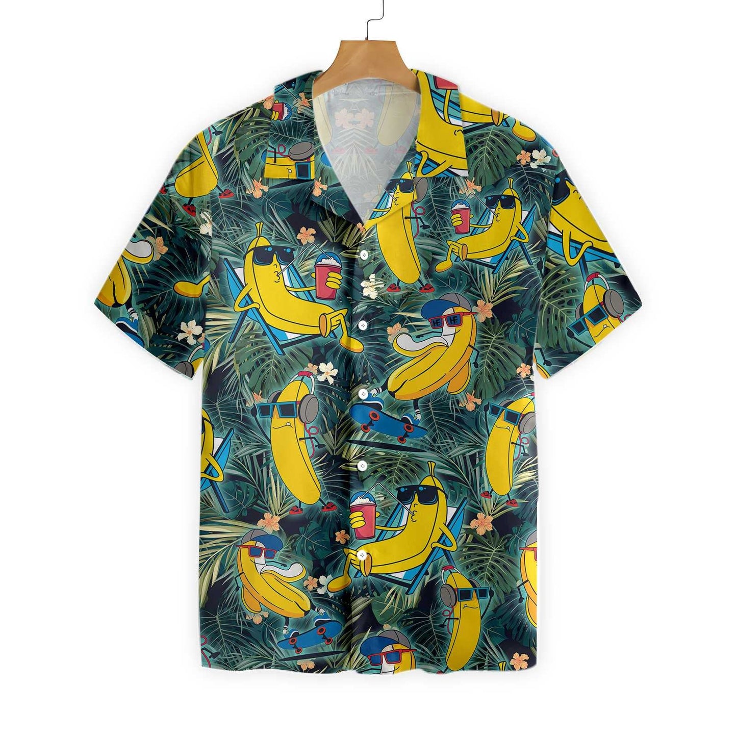 Funny Chill Tropical Banana Design Hawaiian Shirt,Hawaiian Shirt Gift, Christmas Gift