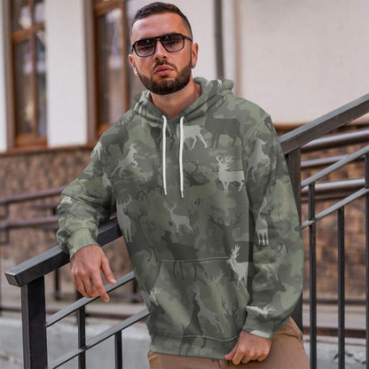 3D Deer Camo Custom Tshirt Hoodie Apparel