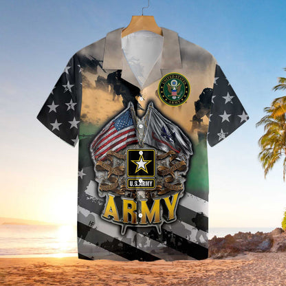 Ideal Veteran Proudly Served The US Army Hawaiian Shirt, Hawaiian Shirt Gift, Christmas Gift