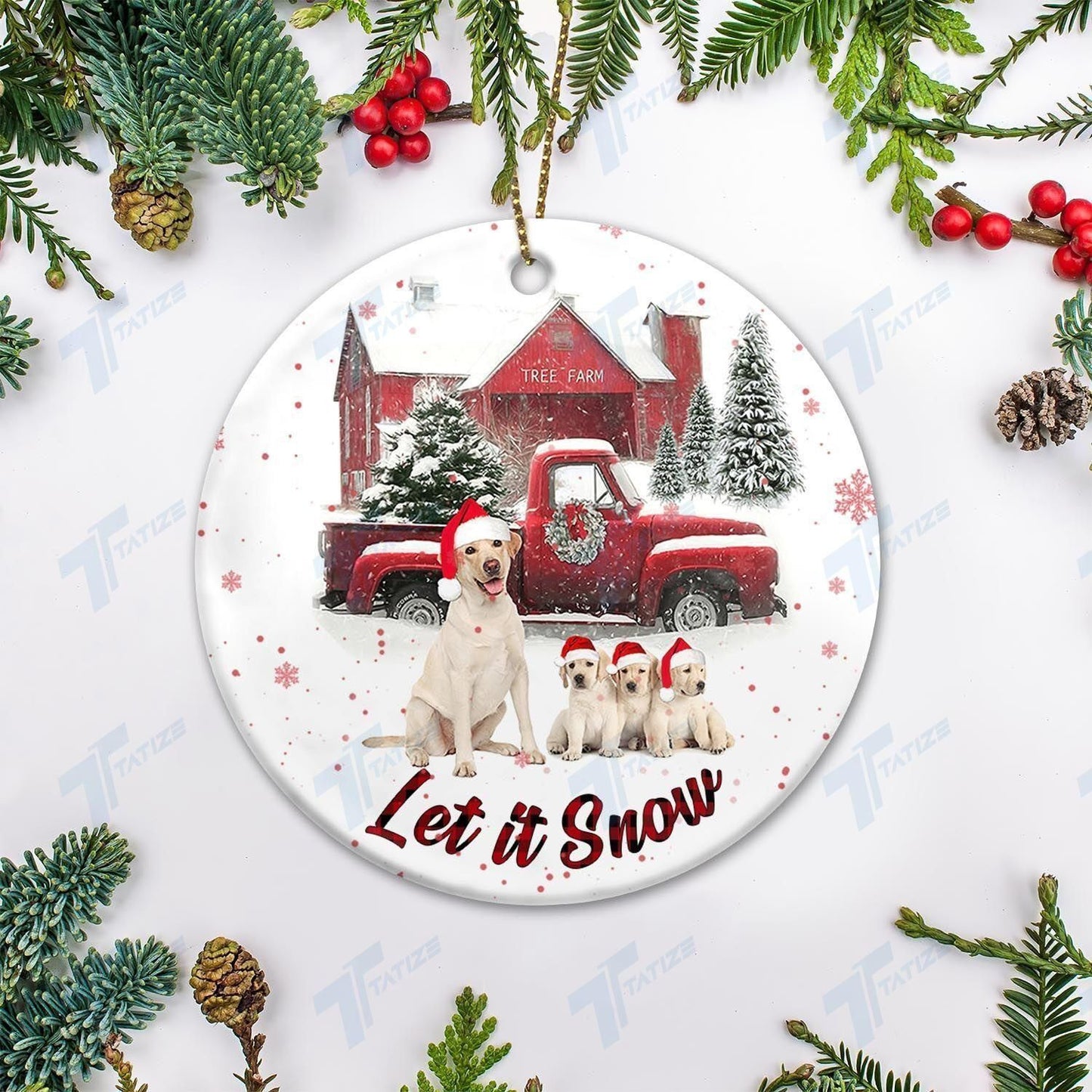 Christmas Let It Snow Ornament, Christmas Gift, Christmas Decoration