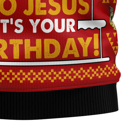 Jessus's Birthday Ugly Christmas Sweater,Christmas Ugly Sweater,Christmas Gift,Gift Christmas 2024