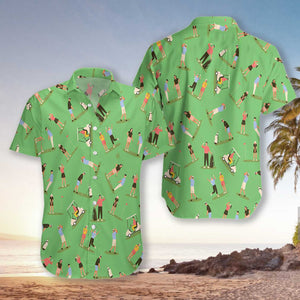 Adorable Design Hawaiian Shirt Collection Of Golf Players, Hawaiian For Gift