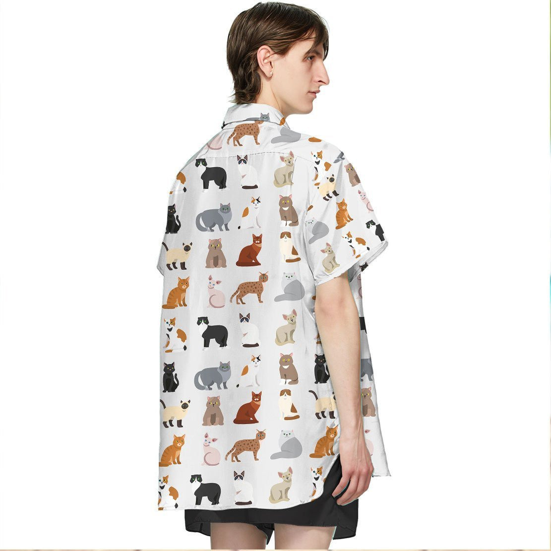 Best Cat Dad Ever Nice Ornamental Hawaiian Shirt,Hawaiian Shirt Gift, Christmas Gift