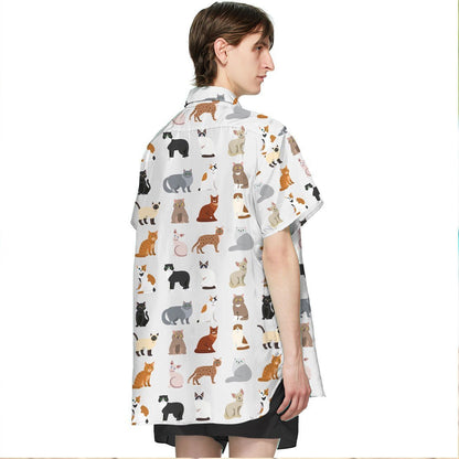 Best Cat Dad Ever Nice Ornamental Hawaiian Shirt,Hawaiian Shirt Gift, Christmas Gift
