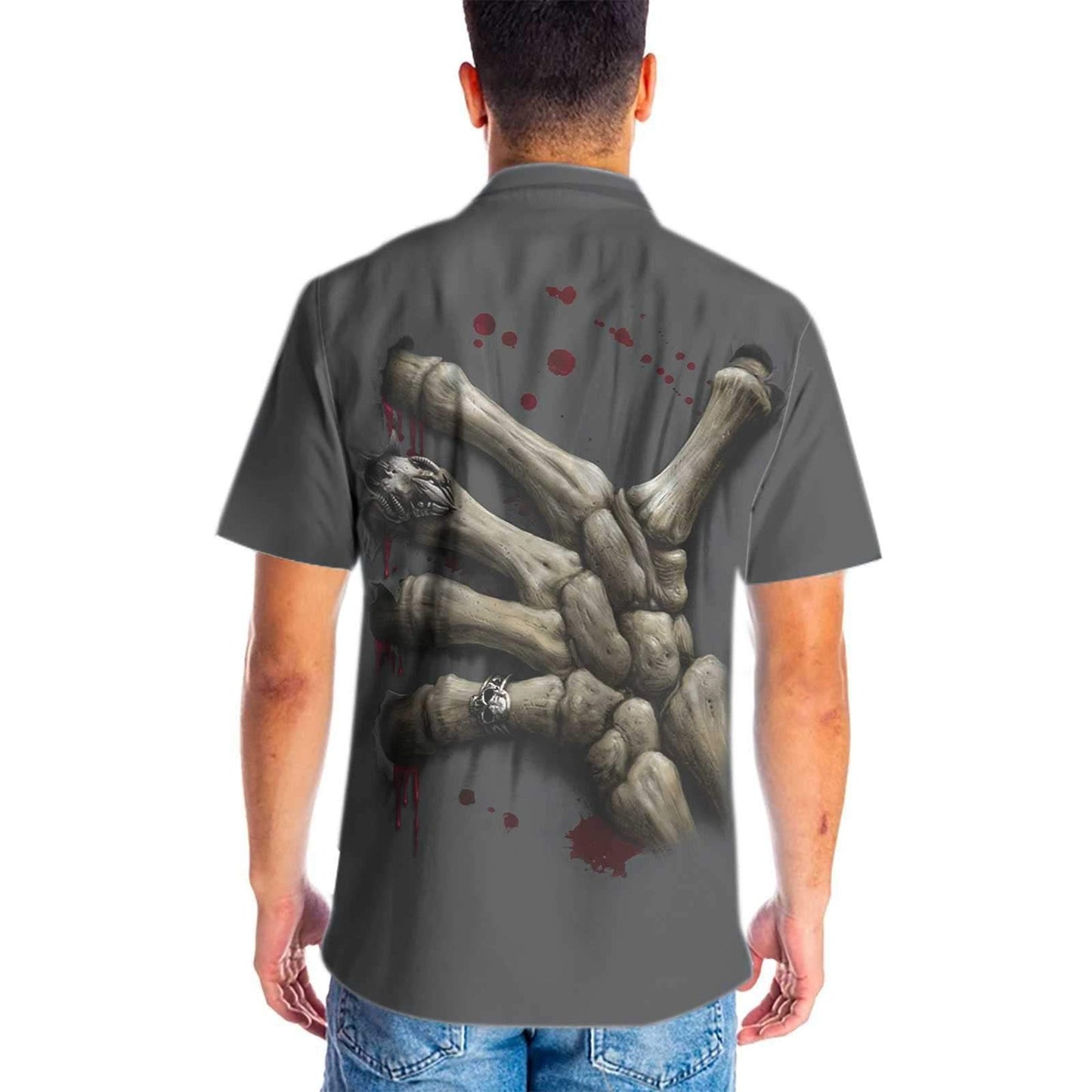 Death Hand Halloween Shirt Hawaiian ShirtHawaiian Shirt Gift, Christmas Gift
