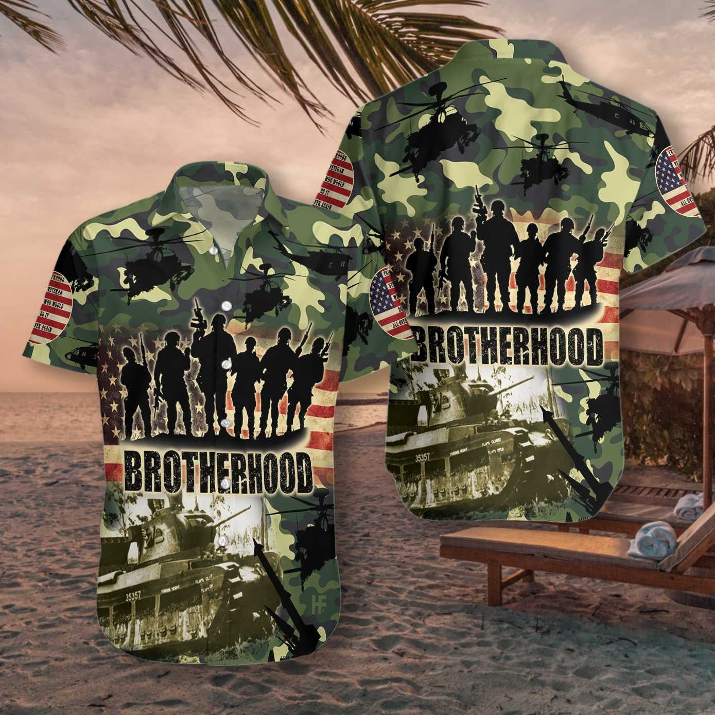 Thanks For Your Brave Brotherhood Camouflage Design Hawaiian Shirt, Hawaiian Shirt Gift, Christmas Gift