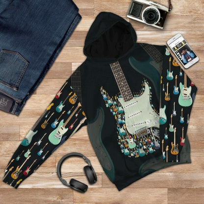 3D E-Gitarre Custom T-Shirt Hoodie Bekleidung