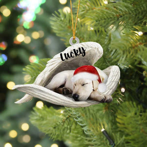 Labrador Retriever Sleeping Angel Christmas Flat Acrylic Dog Ornament Memorial Dog Gift, Christmas Gift, Christmas Decoration