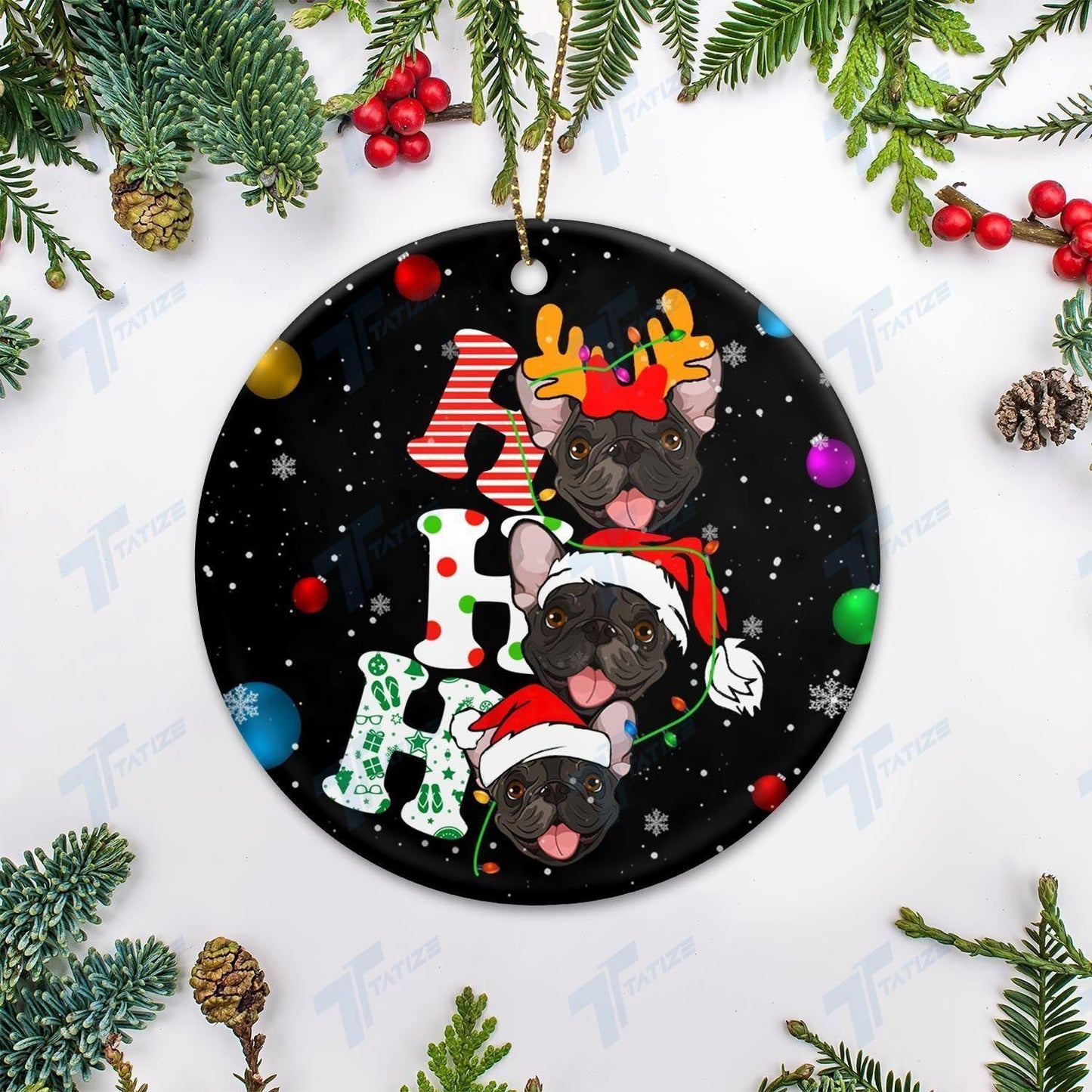 Christmas Hohoho Ornament, Christmas Gift, Christmas Decoration