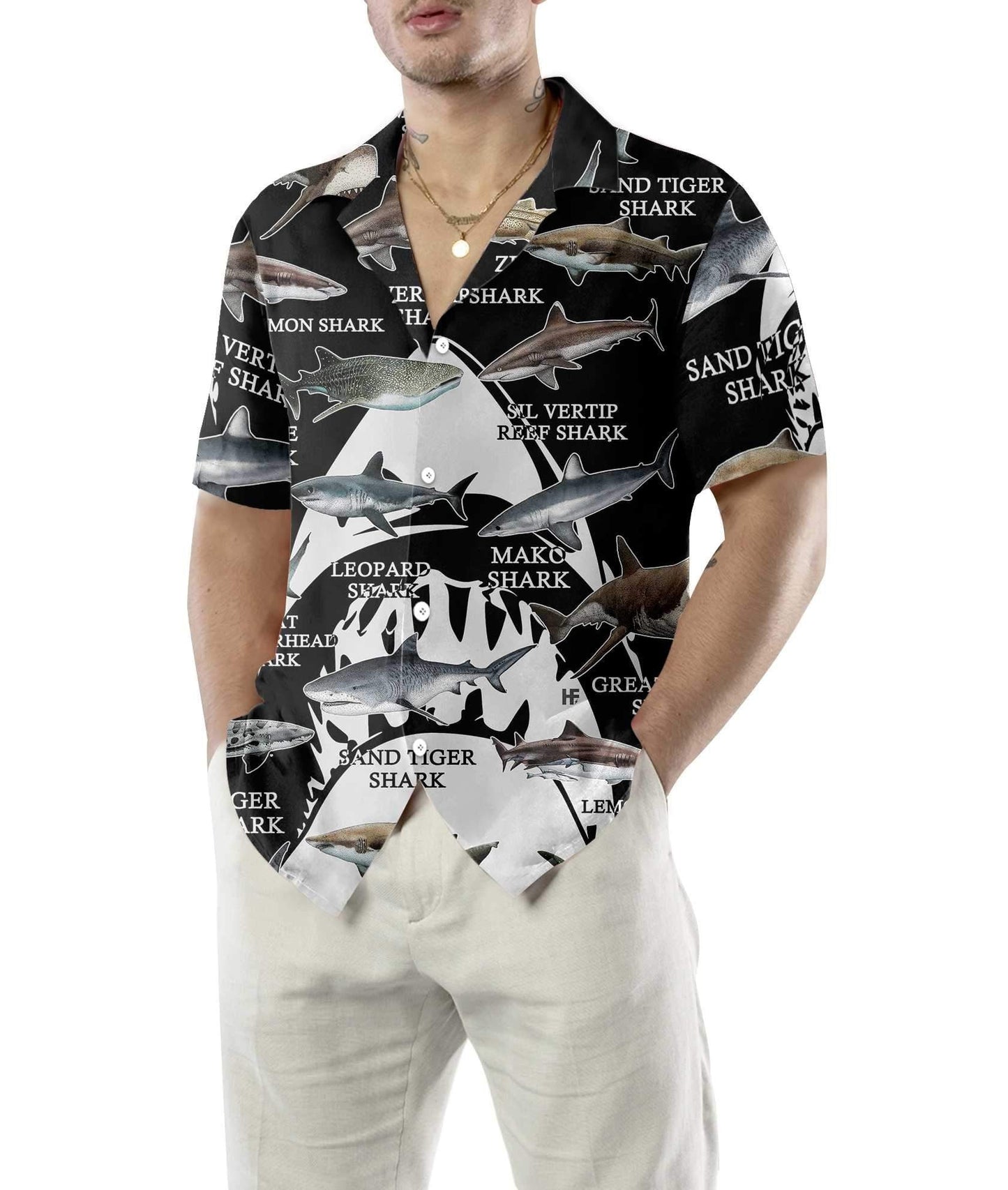 Great Sharks Of The World Hawaiian Shirt,Hawaiian Shirt Gift, Christmas Gift