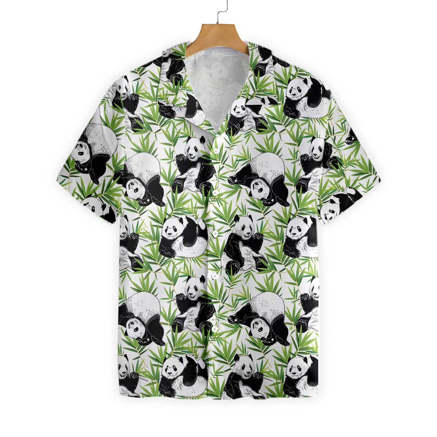 Into Nature Panda Bamboo Design Hawaiian Shirt, Hawaiian Shirt Gift, Christmas Gift