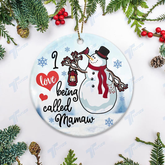 Christmas I Love Being Called Mamaw Ornament, Christmas Gift, Christmas Decoration