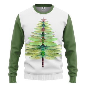 3D Dragonfly Christmas Tree Custom Tshirt Hoodie Apparel